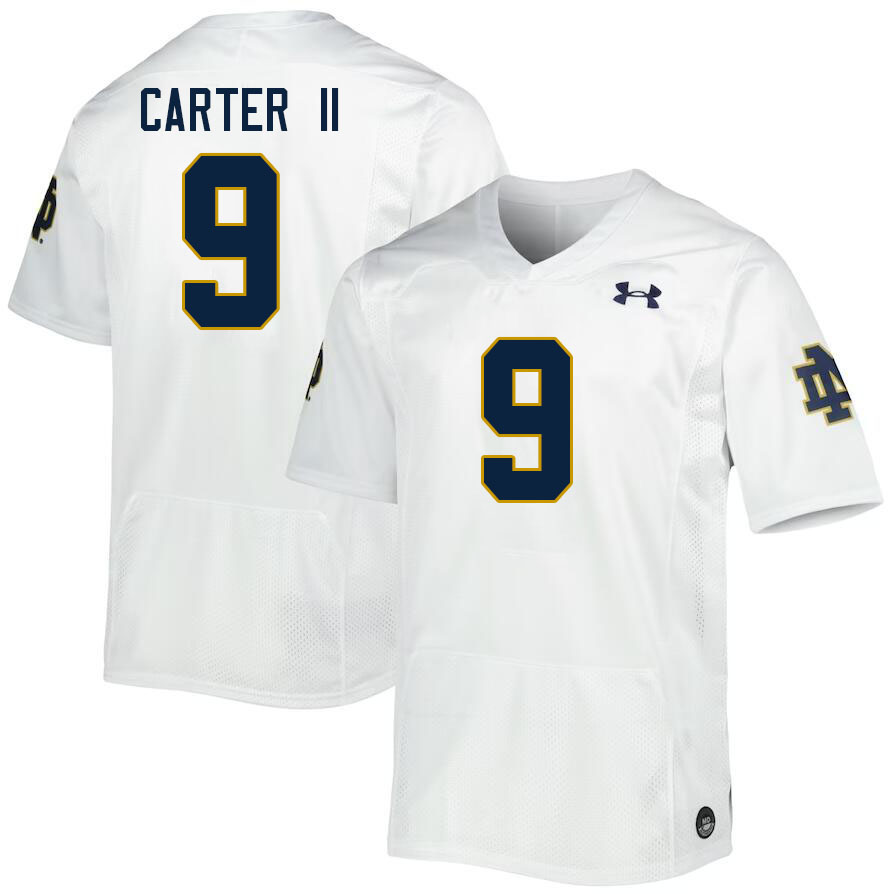 Men #9 Antonio Carter II Notre Dame Fighting Irish College Football Jerseys Stitched Sale-White